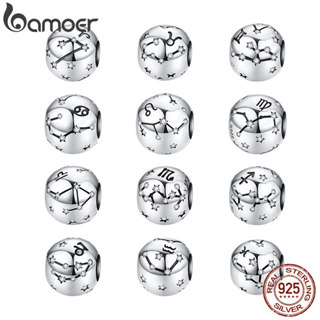 Vintage 925 Sterling Silver Aquarius Estrela Signo Do Zodíaco Contas Encantos fit Pulseiras DIY Twelve Constelação SCC1218 em Oferta na Shopee
