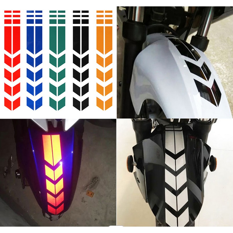 2 Adesivos Refletivo Para Motos Paralama Modelo Universal - adesivo de segurança refletivo em Oferta na Shopee