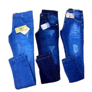 Kit 3 calça masculina jeans infantil juvenil do 10 ao 16 em Oferta na Shopee