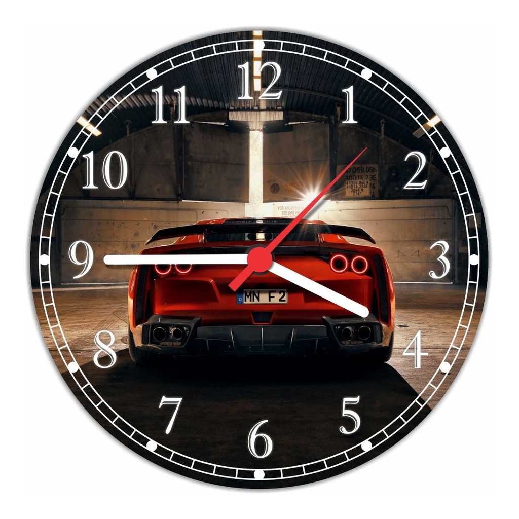 Relógio De Parede Carro Ferrari Salas Quartos Quartz 11
