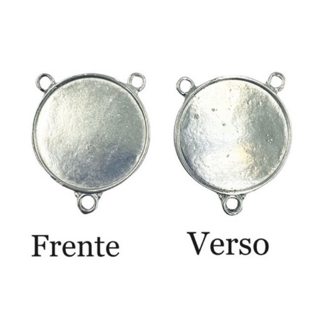 10 Pingente Entremeio Redondo Niquel p/ Personalizar em Oferta na Shopee