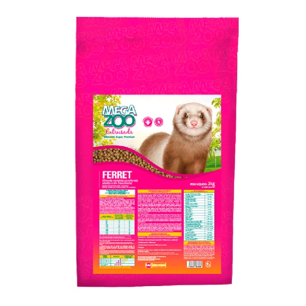 Ração Extrusada Super Premium Para Ferret 3Kg - Megazoo
