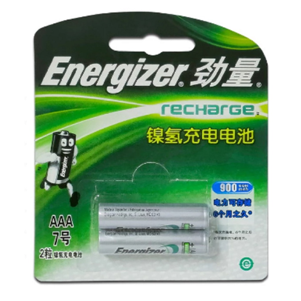 Pilha recarregável Energizer AAA (Palito) 900mah Cartela c/ 2 Pilhas