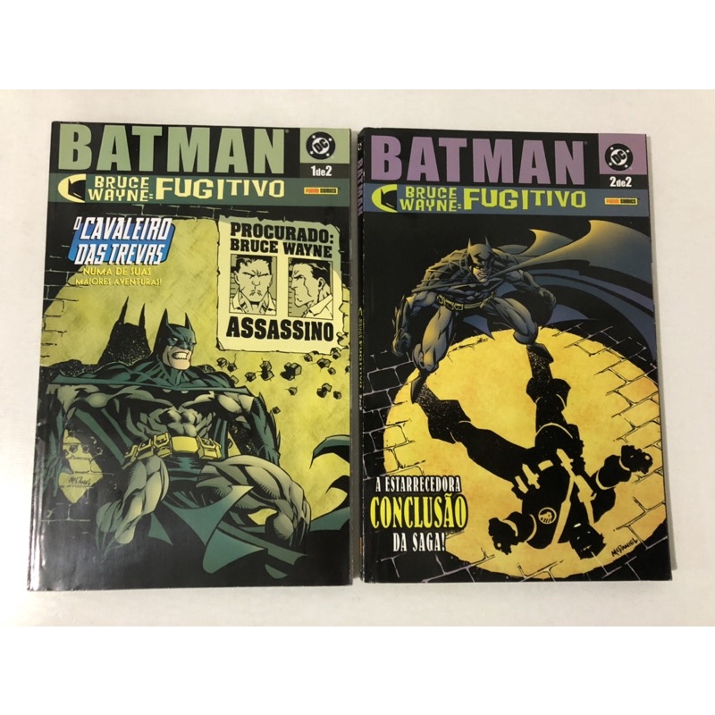 Batman Bruce Wayne Fugitivo - Completo em 2 volumes (Hqs usadas) | Shopee  Brasil