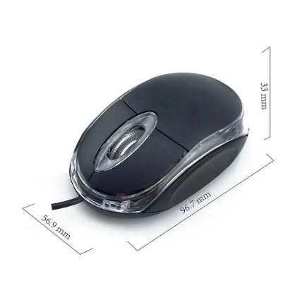 Ratón óptico USB negro con LED para portátilcantoneira para prateleira em Oferta na Shopee