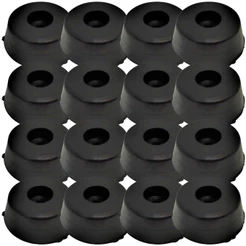 Kit 16 Pezinhos Pé Grande Borracha Maciço Reforçado Antiderrapante Para Caixa Acustica Case Som Profissional Batente