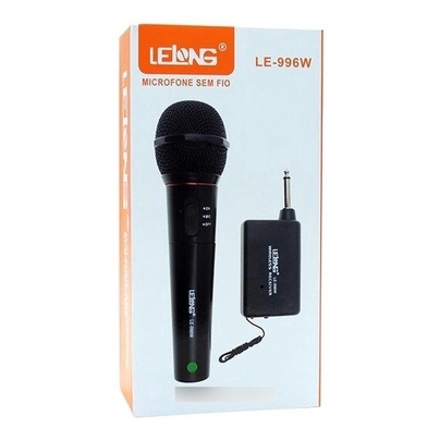Microfone Sem Fio Profissional Completo Lelong Le 996w Novo