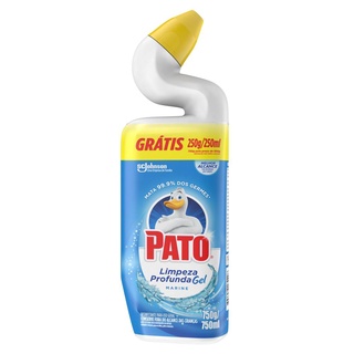 Limpador Sanitário Pato Limpeza Profunda Gel Marine 750ml Grátis 250g/ml