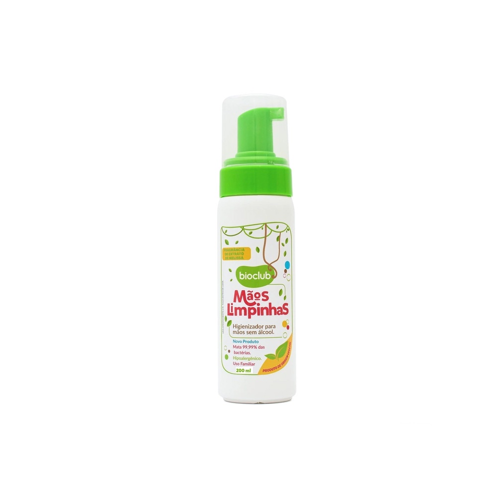 Higienizador Para Mãos Sem Álcool 200ml Vegano Bioclub Novo Original