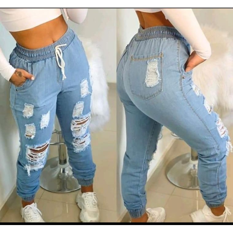 jogger jeans feminina
