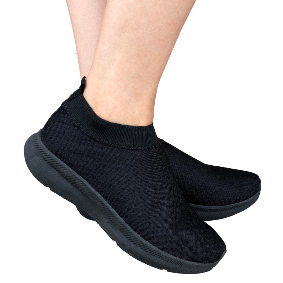 Tênis Meia Feminino Confortável Masculino Sem Cadarço Slip On Elástico Dia a Dia Trabalhar