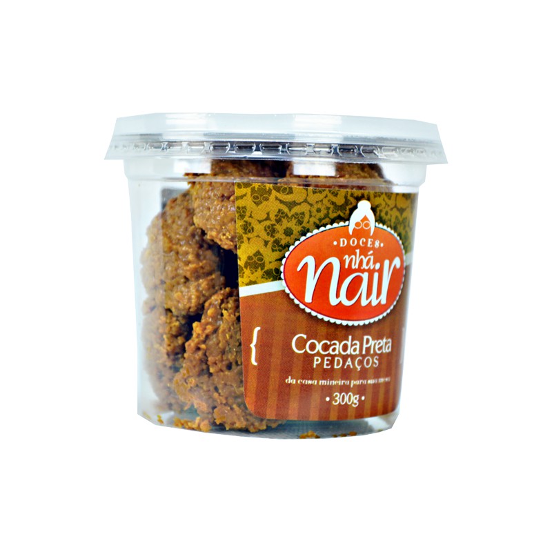 Cocada Preta Nhá Nair 300g Doce Artesanal Mineiro Doce de Minas Gerais