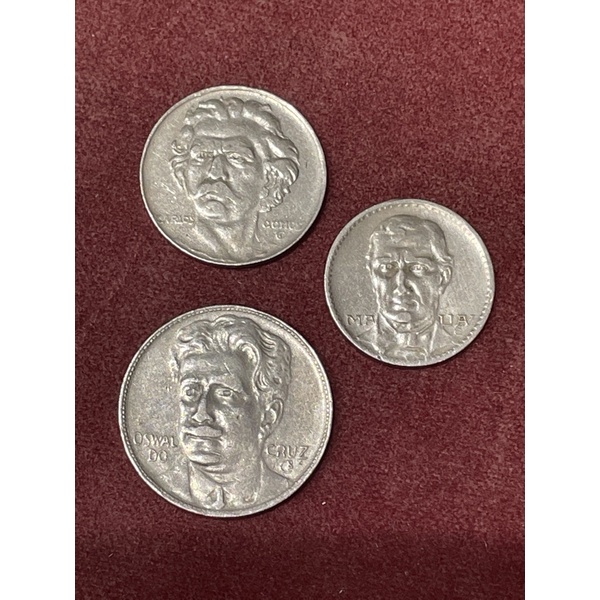 3 moedas de réis 200, 300 e 400 RÉIS
