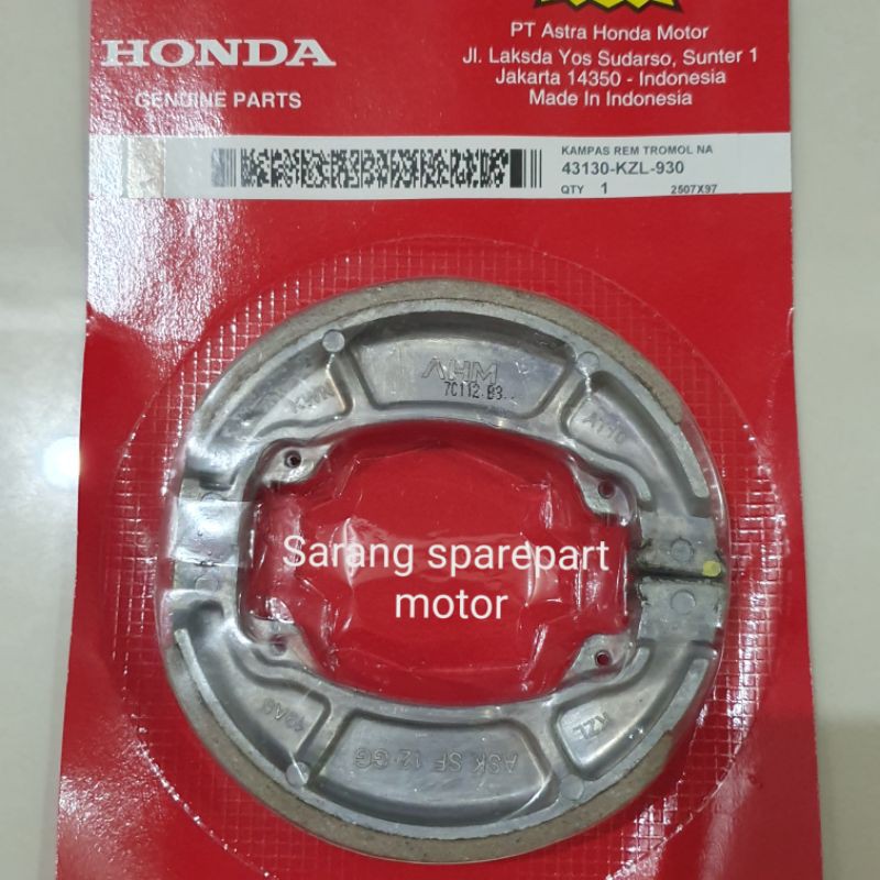 Vario Beat KZL Revestimento Do Freio A Tambor Traseiro