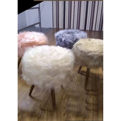 Puf, Puff Para Sala, Hall De Entrada, Pelo Alto Cores, Top