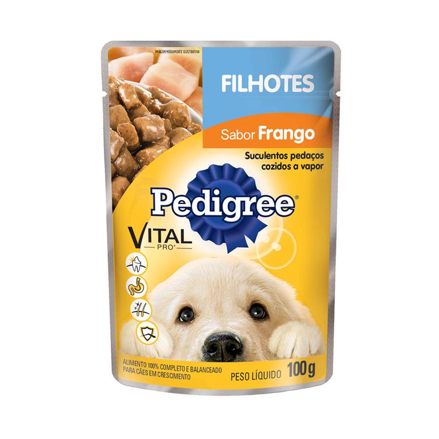 Ração Úmida Pedigree Sachê Vital Pro Cães Filh Frango 100G em Oferta na Shopee