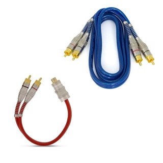 Kit Cabo Y 5 Metros 2 Machos 1 Fêmea Com Cabo Rca Cobre Dupla Blindagem em Oferta na Shopee