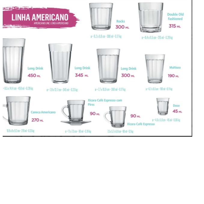 KIT 48 COPOS AMERICANO 24 UNIDADES 300ML +24UNIDADES 190ML TOTAL 48 ...