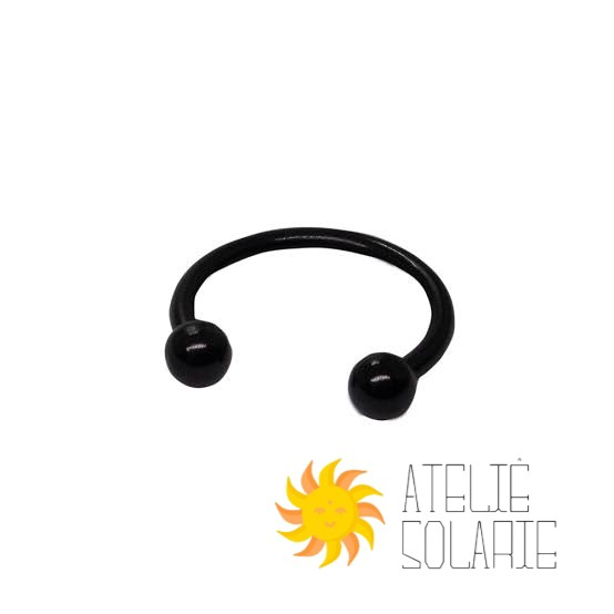 Piercing Ferradura Preto Septo  Nariz Brinco Aço Inox Orelha Tragus em Oferta na Shopee