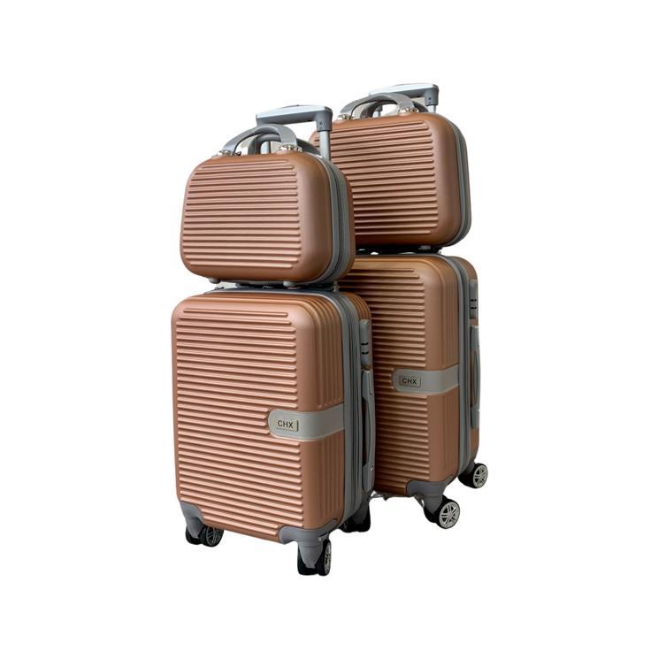 Mala de Viagem 360° em Fibra CHX - KIT COM 02 MALAS (P, PP e 2 FRASQUEIRAS P e PP)