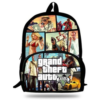 Mochila Grand Theft Auto Gta Game Bolsos Laterais