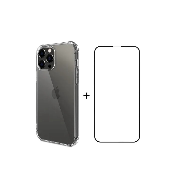 Capa Capinha Anti Impacto Transparente + PELICULA 3D Iphone 5G 5S 5SE 6G 6S 7G 8G SE 2020 6G PLUS 6S PLUS X XS 7 Plus 8 Plus XR 11 11 Pro 11