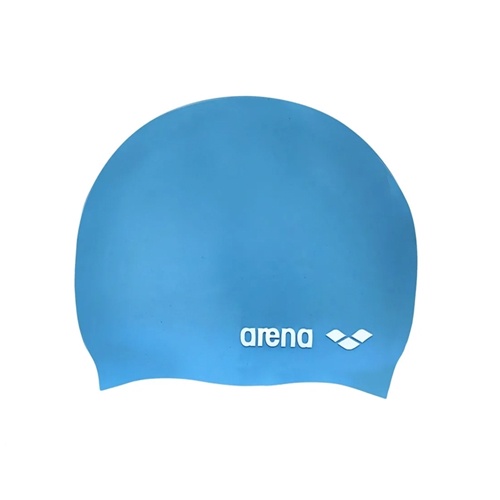 Touca de Natação Junior Classic logo Silicone Arena Azul Celeste