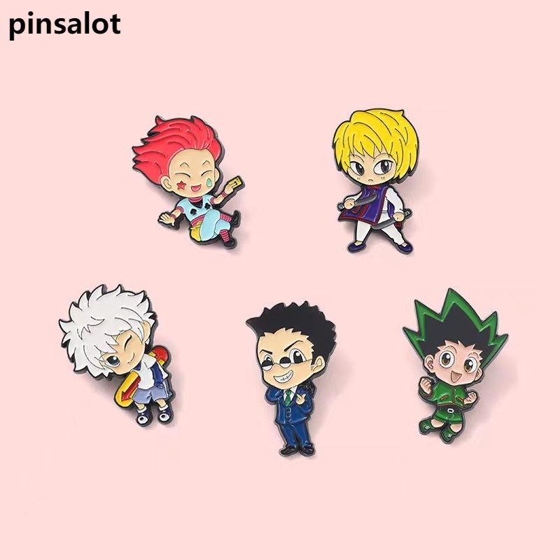 Engramadores De Desenhos Animados Manga Hunterxhunter Pinos Esmaltado Personalizado Alta Popularidade Comics Broche Chapéu Saco De Lapela Emblemas Anime HXH Presente Para Fãs Atacado