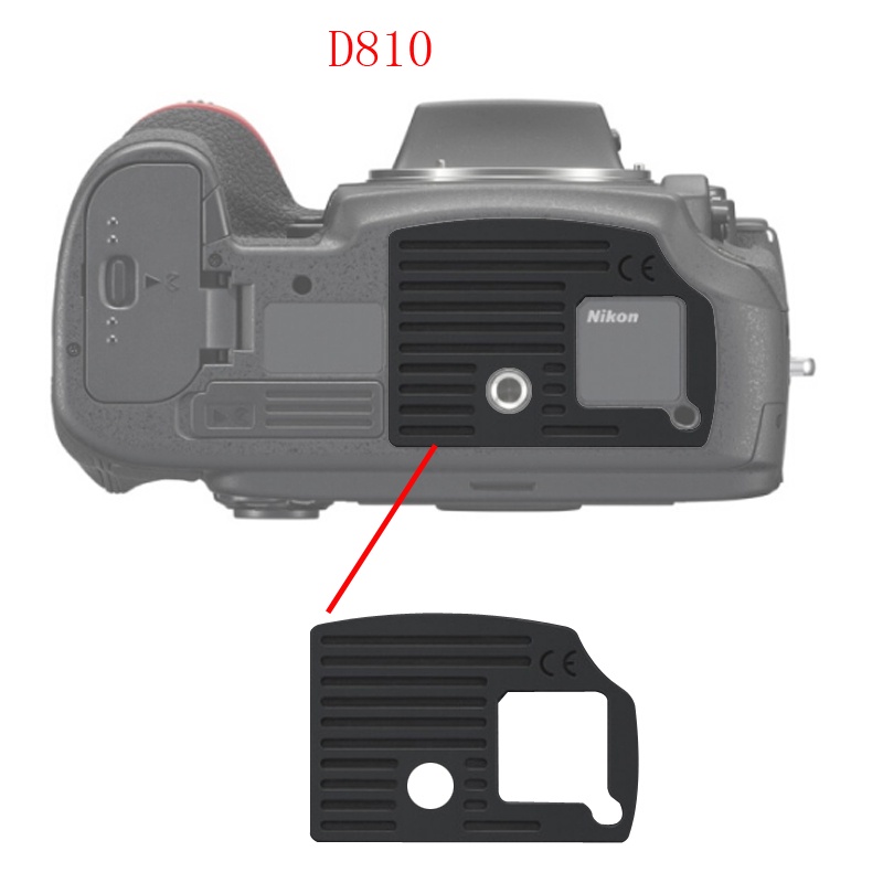 Para Nikon D800 D800E D810 Ornamento Inferior Capa Traseira De Borracha DSLR Câmera Unidade Substituição Reparação Parte