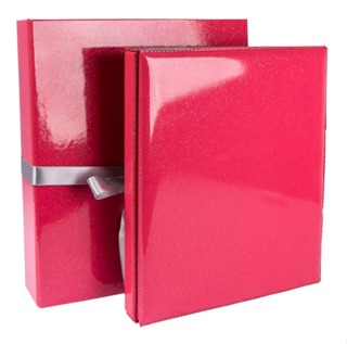 Album 20x25 Laco Cetim C/Caixa Rosa Glitter -100 Fotos em Oferta na Shopee