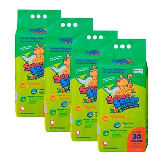 Kit 4 Tapetes Higiênicos Cães Super Secão Citrus C/30 Unidades em Oferta na Shopee