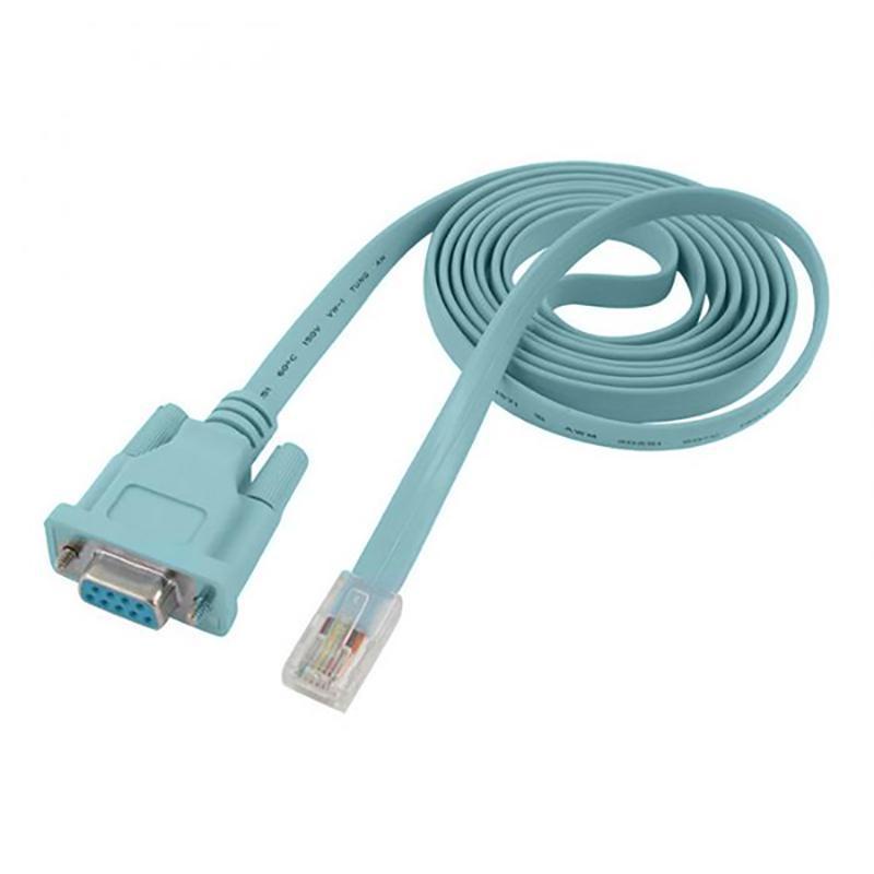 Cabo Adaptador Rj45 X Rs232 Console Serial DB9 TX RX com 1.2 metros Cisco Dados Programação