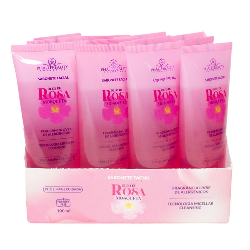 Box 12 Sabonete Facial Óleo de Rosa Mosqueta PhálleBeauty PH0175 em Oferta na Shopee