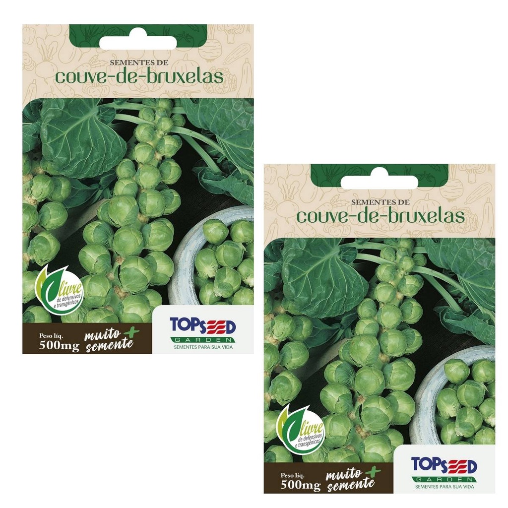 2X Sementes Couve-de-Bruxelas TOPSEED