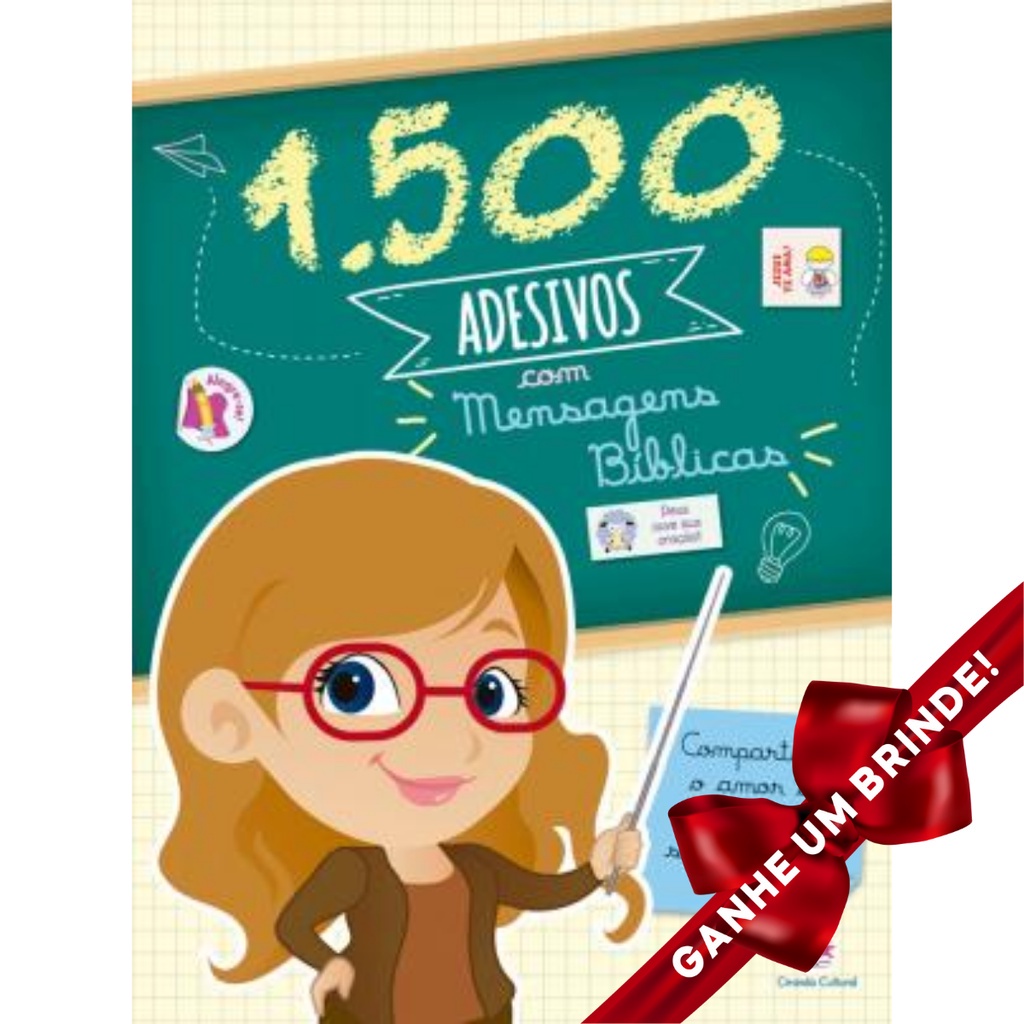 Livro 1500 adesivos com mensagens bíblicas | Ciranda Cultural | Crianças Infantil Evangélico Cristão