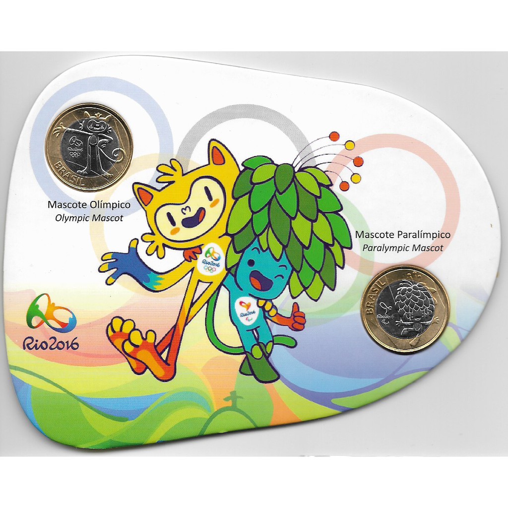 2 Moedas Mascotes Rio 16 Novas Fc Com Blister Shopee Brasil