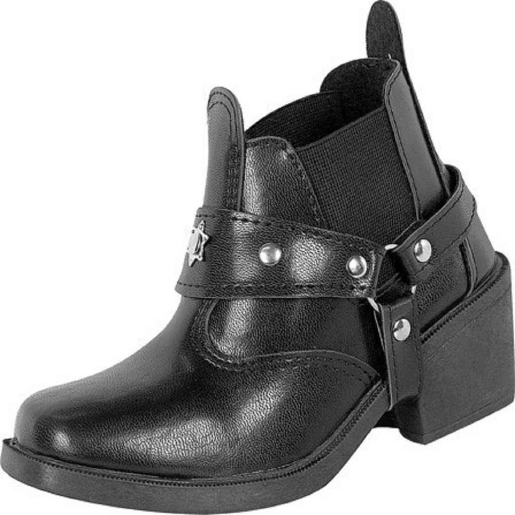 Bota Country Infantil Menino Detalhe Espora Preto