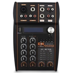 Mesa Som Automotivo Expert MX-Player Stereo 2 Canais 12v Bluetooth Usb Auxiliar Rca Microfone Equalizador 4 Bandas