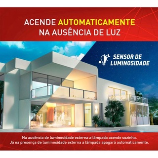 Lâmpada Led Inteligente Sensor De Luminosidade 9w E27 6500k