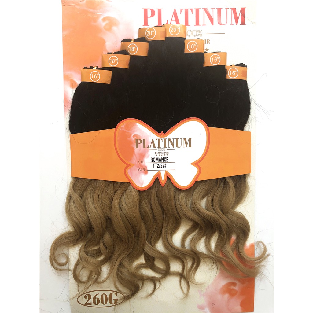 Cabelo 50% Humano 50% Orgânico - Romance - Lançamento Platinum - Super Star - 1pct