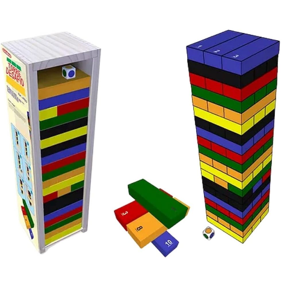 Brinquedo Torre Desafio Jogo Educativo Pedagogico Carimbras