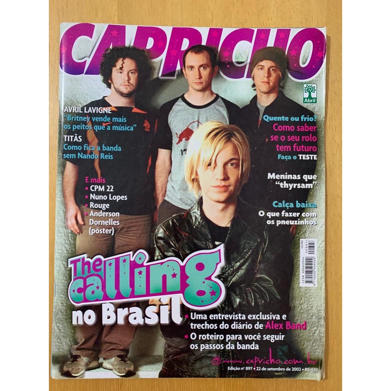 Revista Capricho 897 The Calling Rouge Avril Lavigne  902n