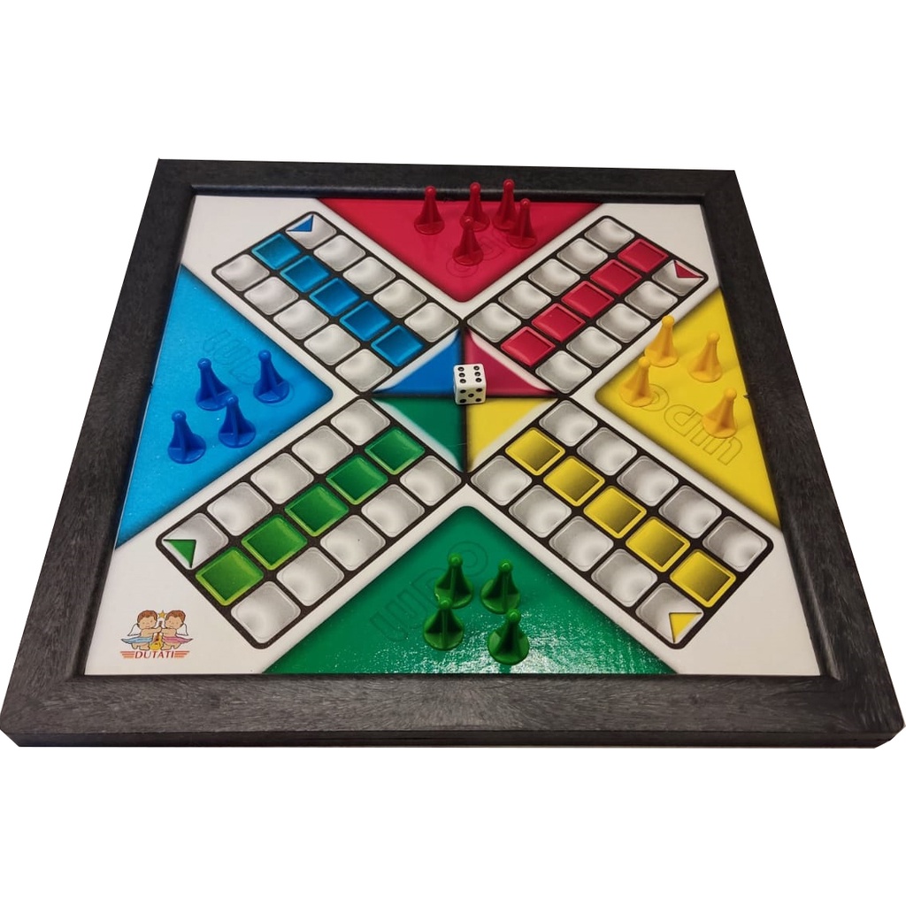 2 Em 1 Jogo De Tabuleiro Ludo Coluna Trilha Dinamica Sobe E Desce Tamanho Grande 32x32cm 6586