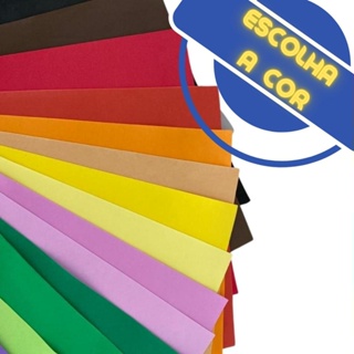 Placas De EVA 40x60 - Kit com 10 folhas - Escolha UMA cor em Oferta na Shopee