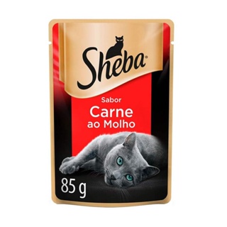 Ração Úmida Sheba Sachê para Gatos Adultos Sabor Carne 85g em Oferta na Shopee