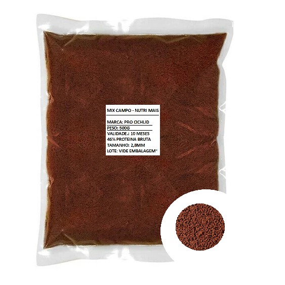 Ração De Fundo 500g Para Peixe Ciclideo Africano Labeo Disco Botia Shirimp Fantasma