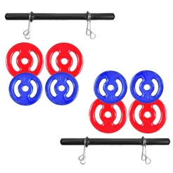 Kit 12kg de Anilhas + 2 Barras Preta 40cm + 4 Presilhas - Rythmoon