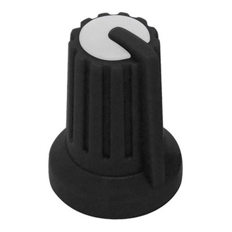 Kit 10 X Knob Ka481 Pot. Rotativo Eixo 6mm Preto / Branco