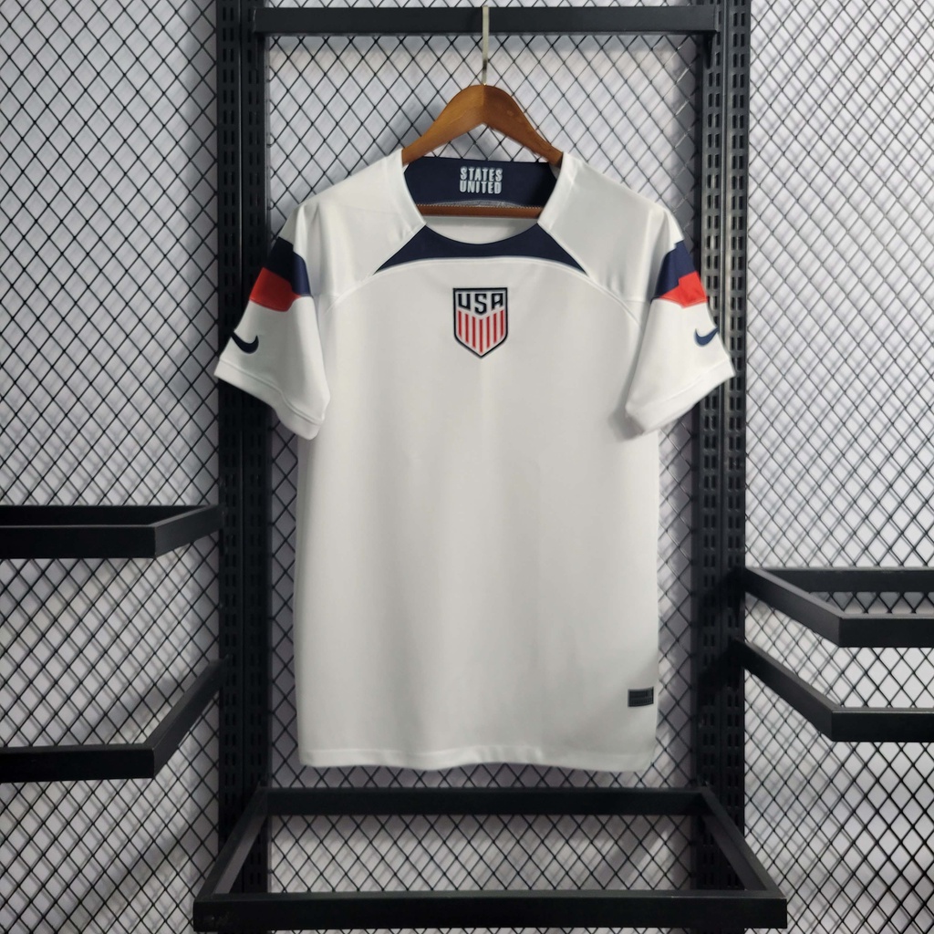 Camisa De Time Tailandesa 22/23 Futebol USA home/branca 1:1 Tailândia ...
