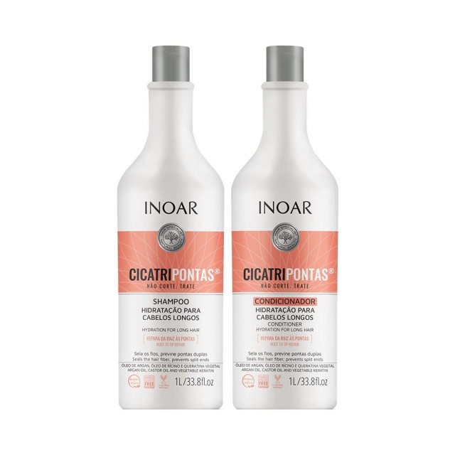 Kit Inoar Cicatripontas Shampoo e Condicionador 2L em Oferta na Shopee